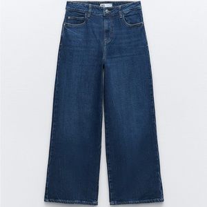 Zara High Rise Cropped Straight Leg Jeans size 25 (US 0)